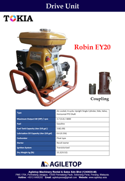 Drive Unit - Gasoline Engine - Robin EY20