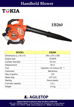 Agiletop - Handheld Blower - EB260