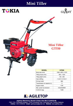 Mini Tiller - Giant GT550