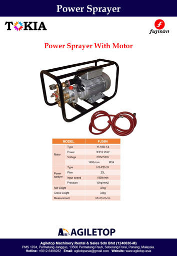 Power Sprayer - Fujisan FJ36N