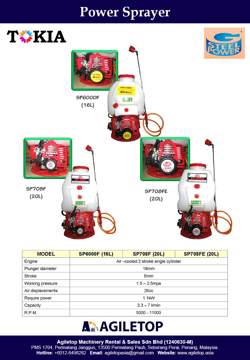 Power Sprayer - Steel Power SP6000F, SP708F, SP708FE