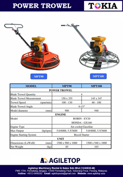 Power Trowel - MPT90 & MPT100