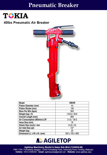 Pneumatic Breaker - AB40