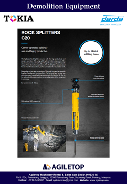 Demolition Equipment - Darda Hydraulic Rock Splitter C20