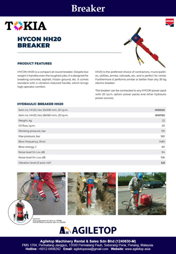 Hydraulic Breaker - Hycon HH20