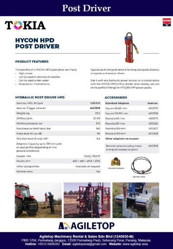 Hydraulic Post Driver - Hycon HPD