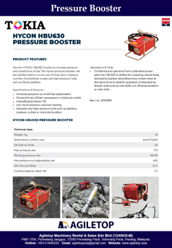 Hydraulic Pressure Booster - Hycon HBU630